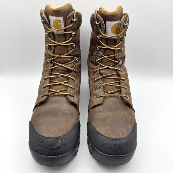 Carhartt Men Rugged Flex 8&quot; Composite Toe Work Boot US 8.5M EU 41.5 Brown WP GUC