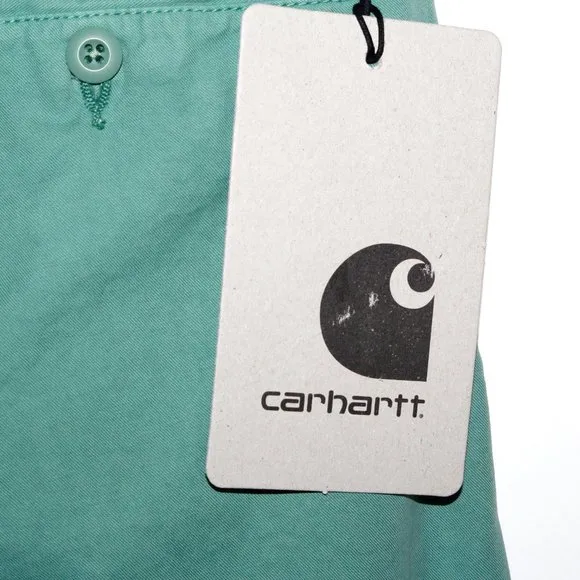 Carhartt WIP &quot;John Short&quot; in &quot;Catnip&quot; Faded Seafoam Green