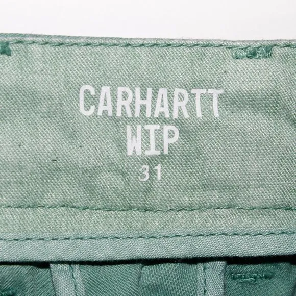 Carhartt WIP &quot;John Short&quot; in &quot;Catnip&quot; Faded Seafoam Green