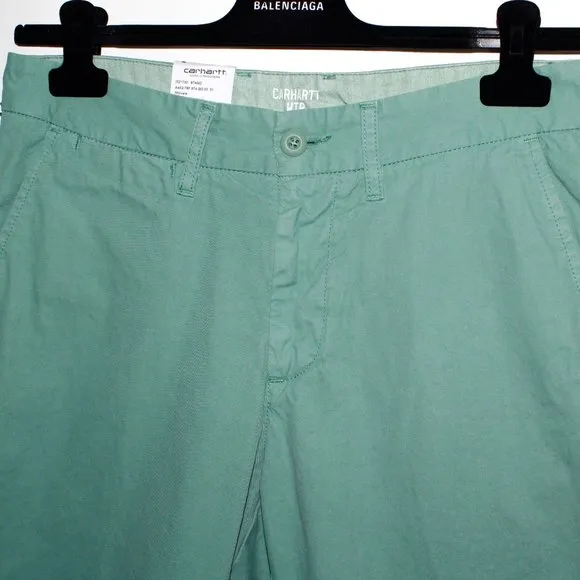 Carhartt WIP &quot;John Short&quot; in &quot;Catnip&quot; Faded Seafoam Green
