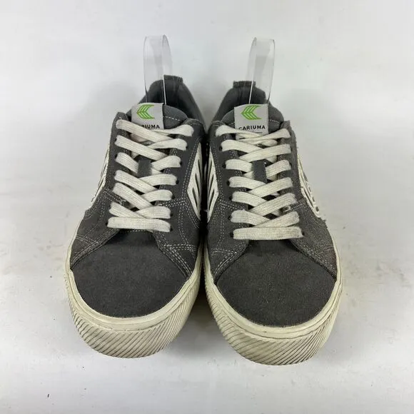 Cariuma Catiba Pro Sneakers Men's 9 Gray White Lace Up athletic Running Shoes