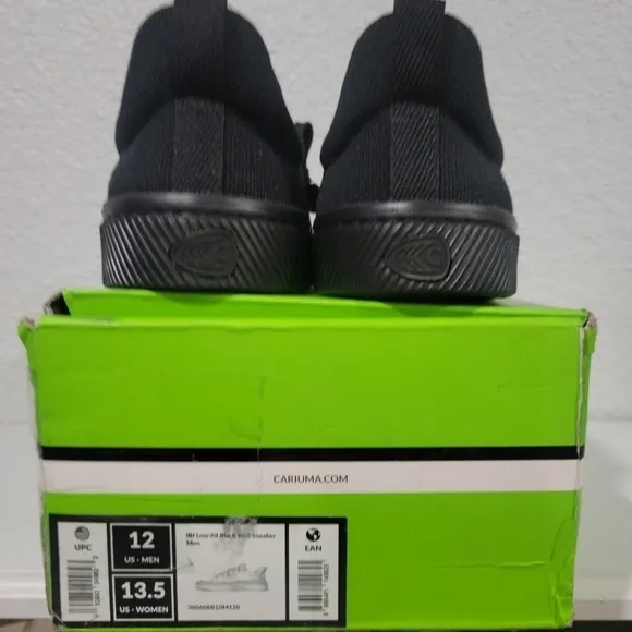 Cariuma IBI Low All Black Knit Sneaker NIB Unisex