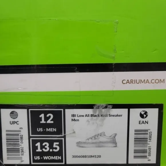 Cariuma IBI Low All Black Knit Sneaker NIB Unisex
