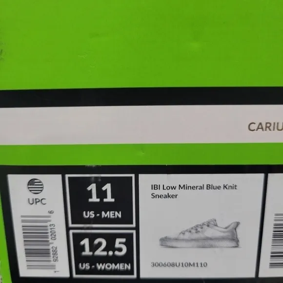 Cariuma IBI Low Mineral Blue Knit Sneaker New in Box