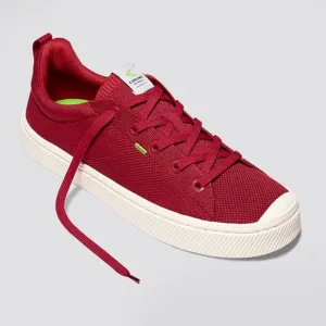 Cariuma IBI Low Top Lace Up Raw Red Knit Sneakers Men’s Size 7, Women’s 8.5