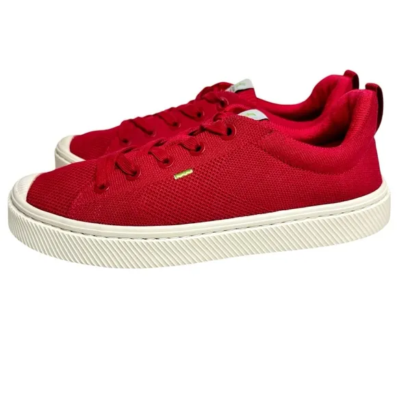 Cariuma Red Canvas Knit Low-Top Sneakers SZ 8.5 Men 10 women