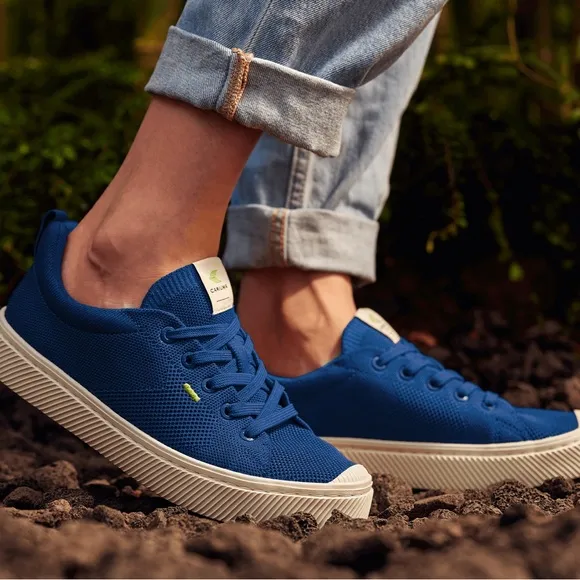 CARIUMA unisex IBI LOW Mineral Blue Knit Sneakers