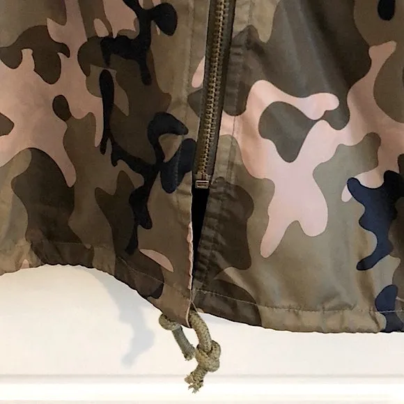 🆕Casual Lightweight Camouflage Zip-up Windbreaker Jacket w/Adjustable Bottom