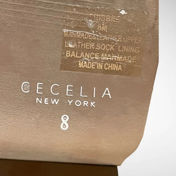CECELIA NEW YORK Leather FRISBEE  Espadrille Wedge Slide Sandal SIZE 8
