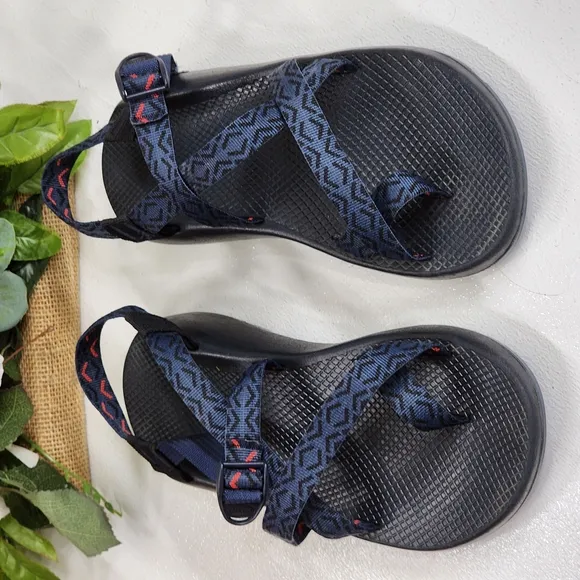 Chaco Blue and Red Adventure Sandals