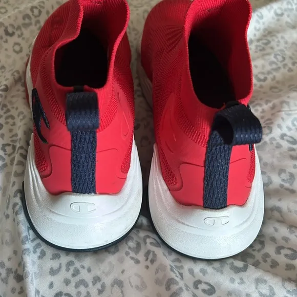 Champion Red Knit Hyper C Raw Sneakers - 6Y