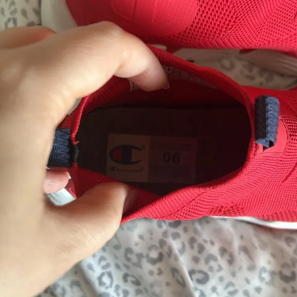 Champion Red Knit Hyper C Raw Sneakers - 6Y