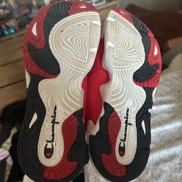Champion Red Knit Hyper C Raw Sneakers - 6Y