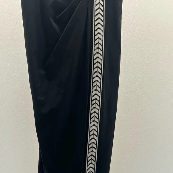 Chevron-Printed Wrap Midi Dress WHBM