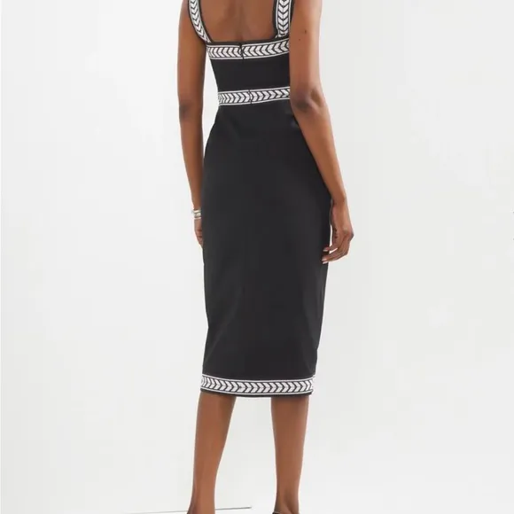 Chevron-Printed Wrap Midi Dress WHBM