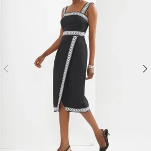 Chevron-Printed Wrap Midi Dress WHBM
