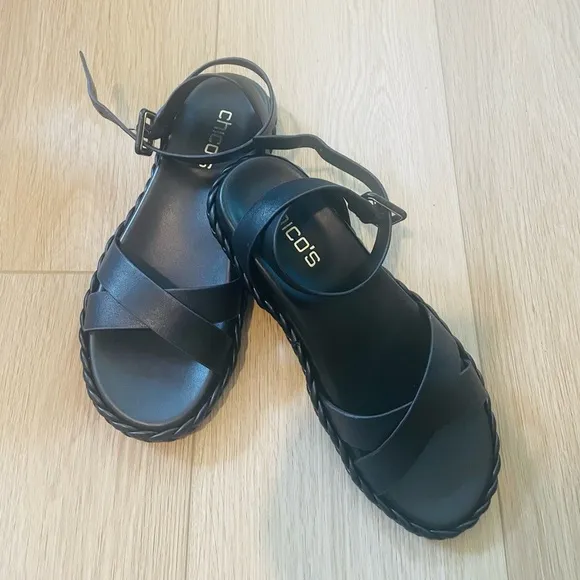 Chico’s Dani Braided Ankle Strap Sandals