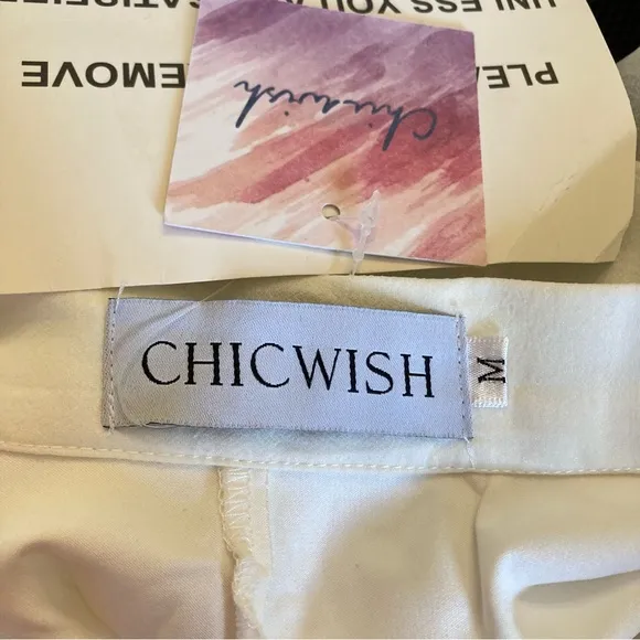 CHICWISH Swing in the Breeze Cream Black Colorblock Full Circle Skirt NWT
