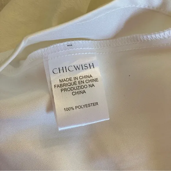 CHICWISH Swing in the Breeze Cream Black Colorblock Full Circle Skirt NWT