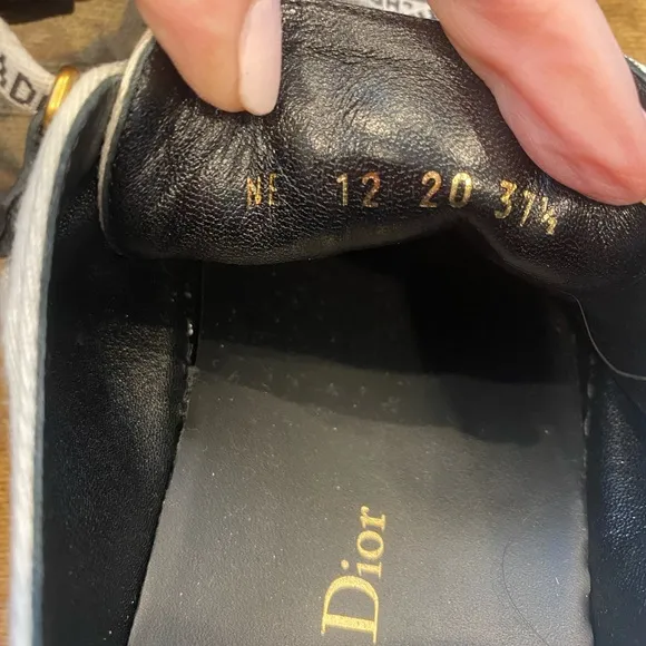Christian Dior black  cotton canvas sneakers. Size 37.5. Great condition!!