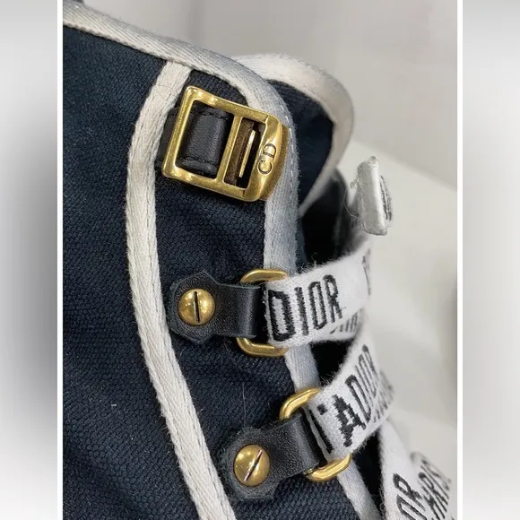 Christian Dior // Walk ‘n Dior High-Top Sneakers in Black and White
