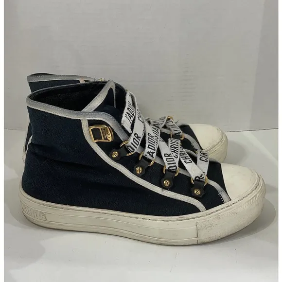 Christian Dior // Walk ‘n Dior High-Top Sneakers in Black and White