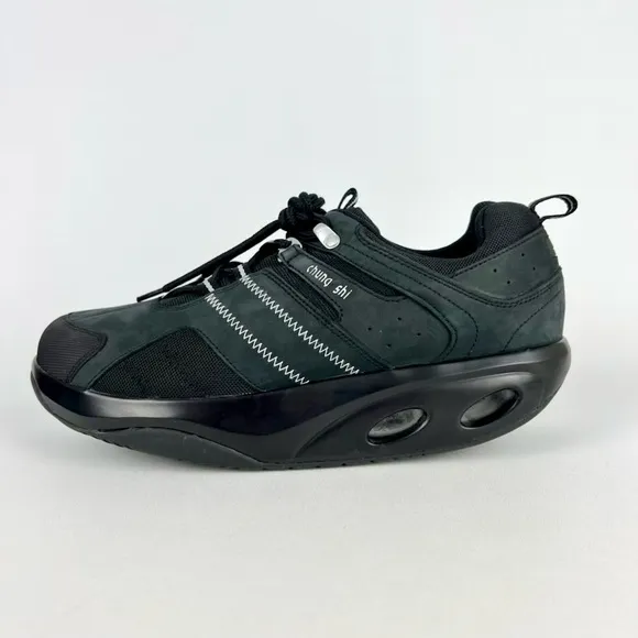 Chung Shi Rocker Black Leather Toning Walking Shoes 11