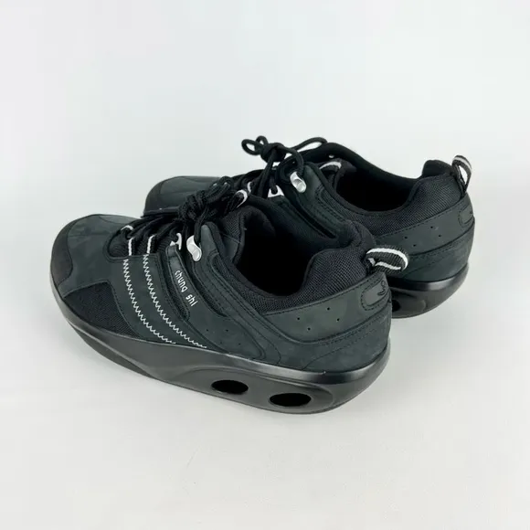 Chung Shi Rocker Black Leather Toning Walking Shoes 11
