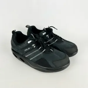 Chung Shi Rocker Black Leather Toning Walking Shoes 11