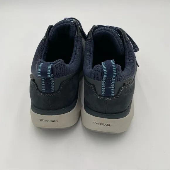 Clarks Leather Wave Walk 2.0 Walking Waterproof Lace Up Tennis Shoes Sneakers 6