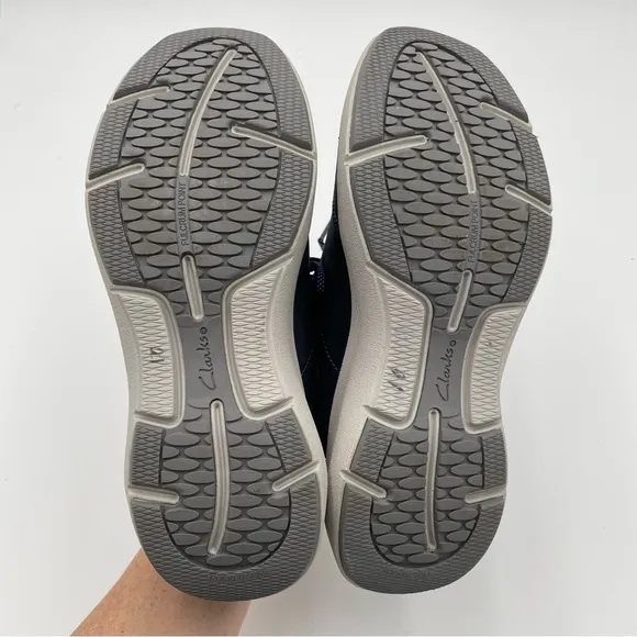 Clarks Leather Wave Walk 2.0 Walking Waterproof Lace Up Tennis Shoes Sneakers 6