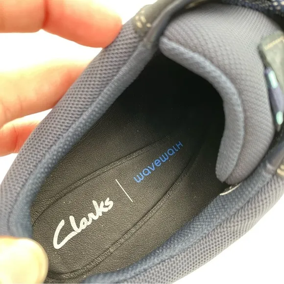 Clarks Leather Wave Walk 2.0 Walking Waterproof Lace Up Tennis Shoes Sneakers 6