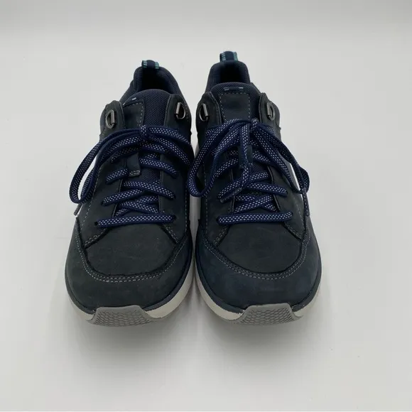 Clarks Leather Wave Walk 2.0 Walking Waterproof Lace Up Tennis Shoes Sneakers 6