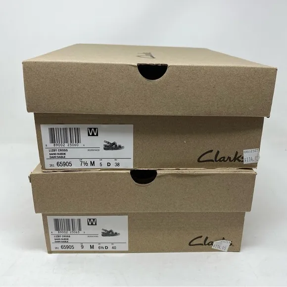 Clarks Lizby Cross Platform Sandals Sand Suede