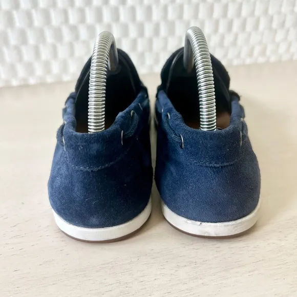 Clark’s Navy Blue Suede Loafers Morven Sun Men's Boat Shoes Size 7.5