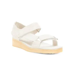 CLARKS Off White Suede Wallabee Comfort Sandals