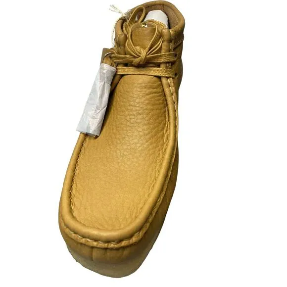 Clarks Original Free People Wallabee Women's Leather Boots Size US 10 Mid Tan