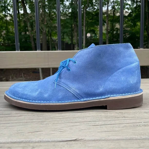 Clarks Originals Blue Suede Desert Chukka Boots size 15 M