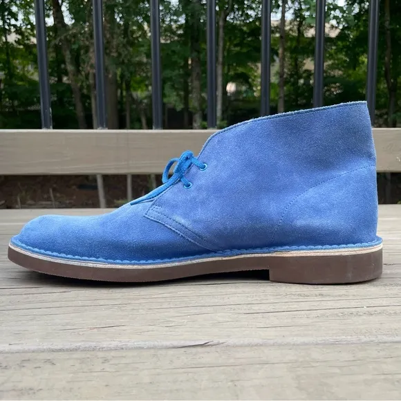 Clarks Originals Blue Suede Desert Chukka Boots size 15 M