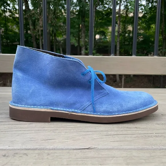 Clarks Originals Blue Suede Desert Chukka Boots size 15 M
