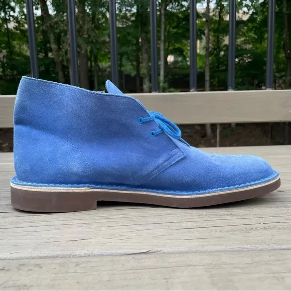 Clarks Originals Blue Suede Desert Chukka Boots size 15 M