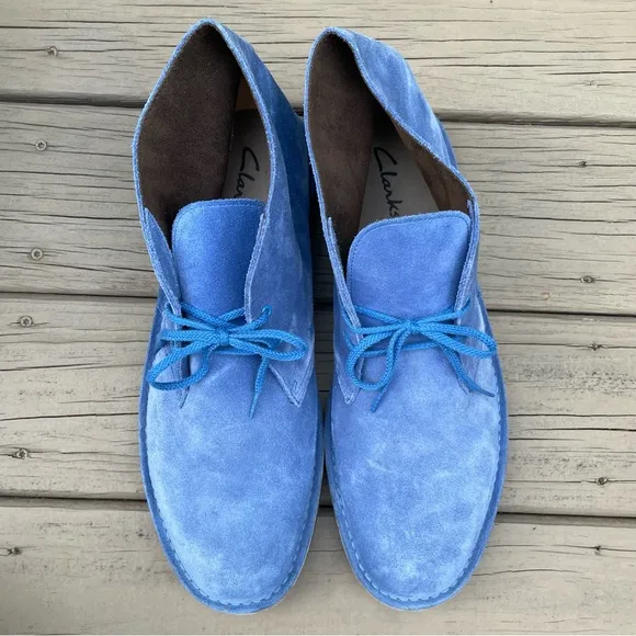 Clarks Originals Blue Suede Desert Chukka Boots size 15 M