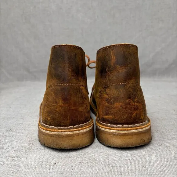 Clarks Originals Desert Boot Brown Leather Beeswax Chukka Lace Up Women's 8.5