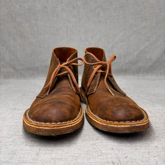 Clarks Originals Desert Boot Brown Leather Beeswax Chukka Lace Up Women's 8.5