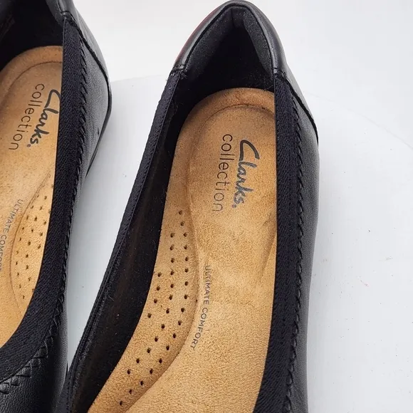 Clarks Women's Sara Leather Ballet Flats Size 8M