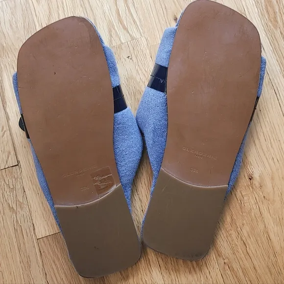 Clergerie Irinae Terry Slides Sandals Size 8 Sky Blue