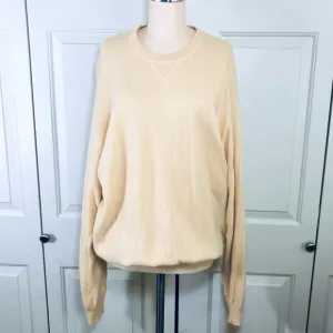 Club Room CR 💯 Cashmere Oversize Sweater Light Yellow Size XL
