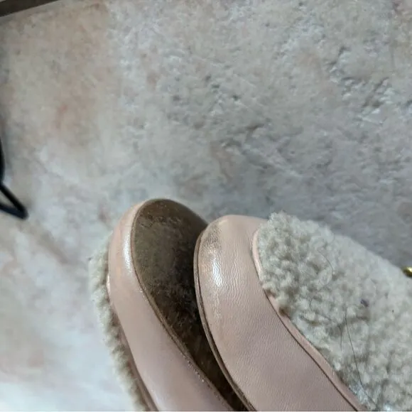 Coach Helena Chain Shearling Loafers fur shoes logo y2k handbag design flats