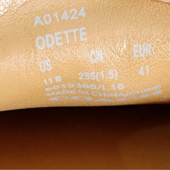Coach ODETTE Warm Blush Camel Patent Leather Loafer