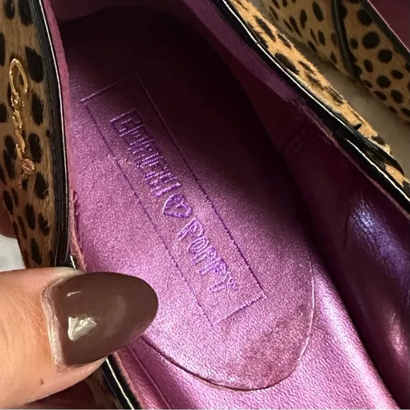 COACH Poppy 11 Randy Haircalf Flats • Animal Print Dot Calf Hair Cap Toe Flat